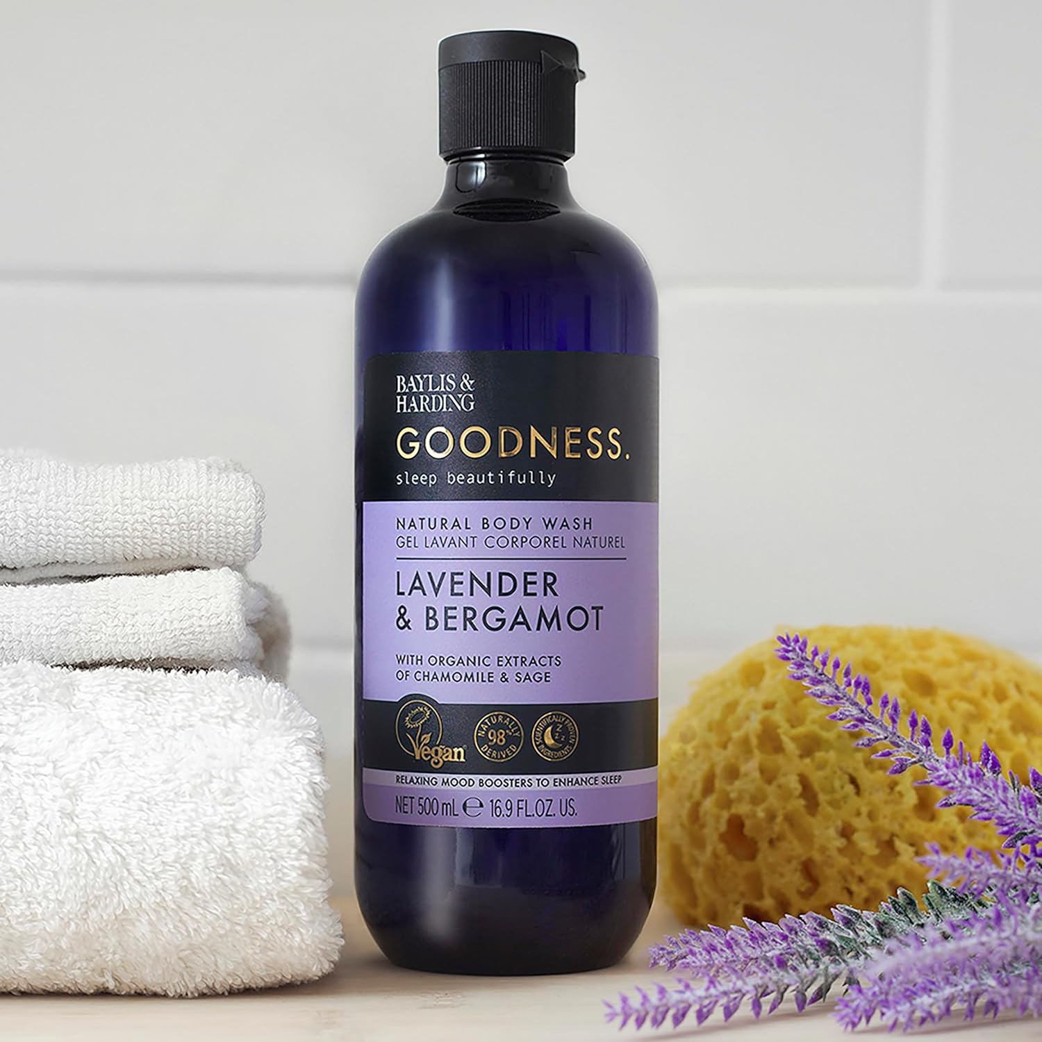 Baylis And Harding Goodness Lavender And Bergamot Natural Body Wash 500ml