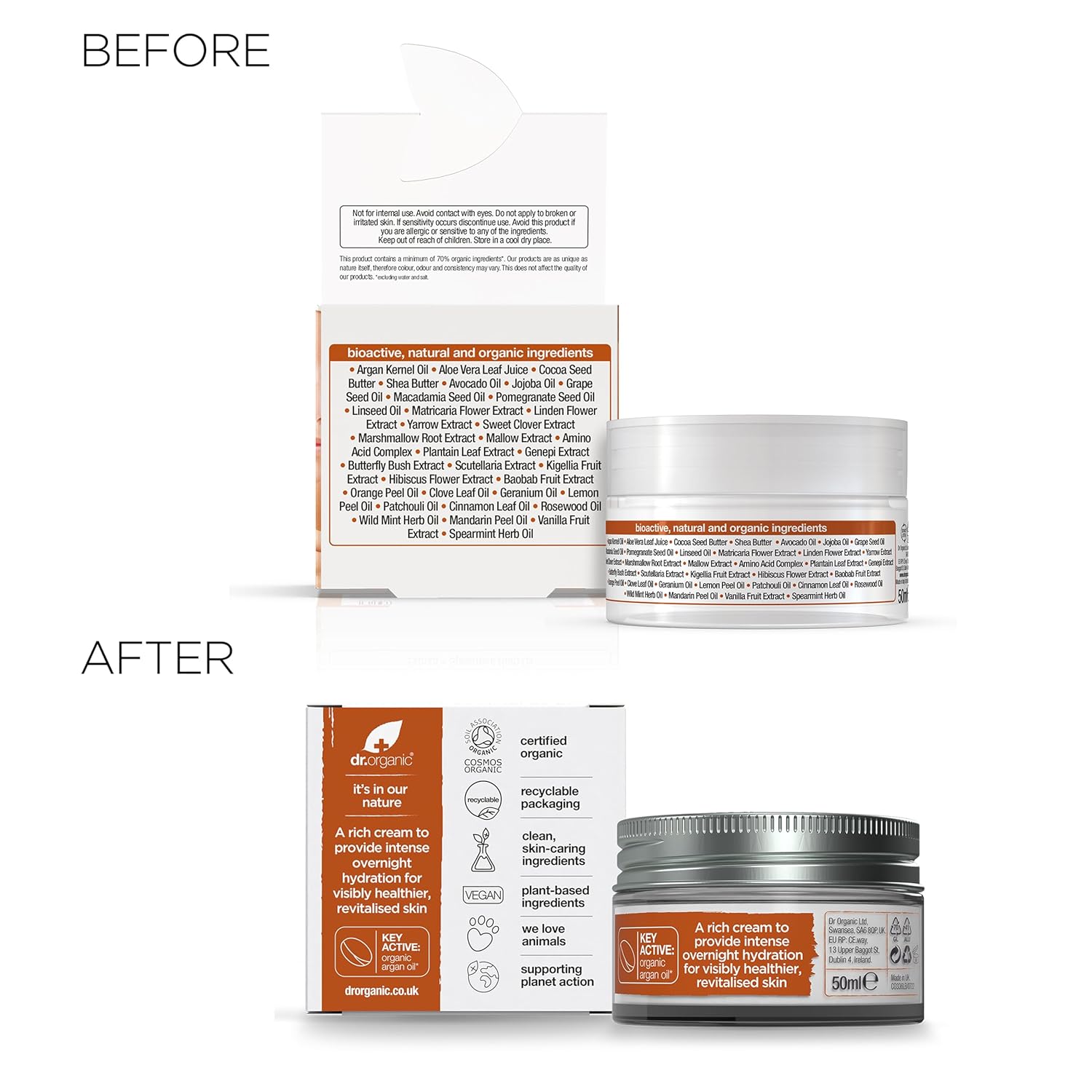 Dr Organic Bioactive Skincare Organic Moroccan Argan Oil Night Cream 50ml