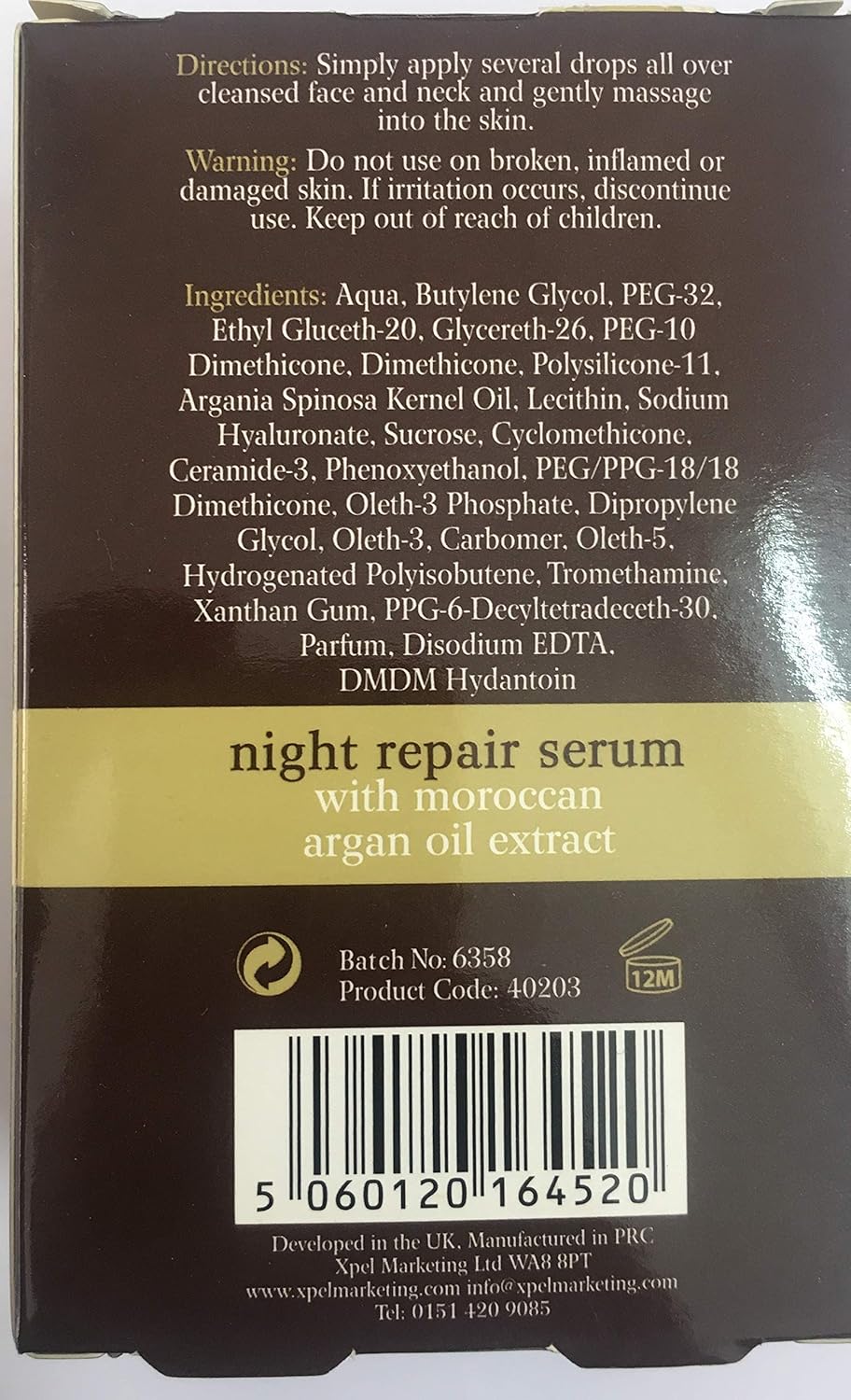 Xpel Beauty Care Argan Oil Night Repair Serum 30ml / 50ml