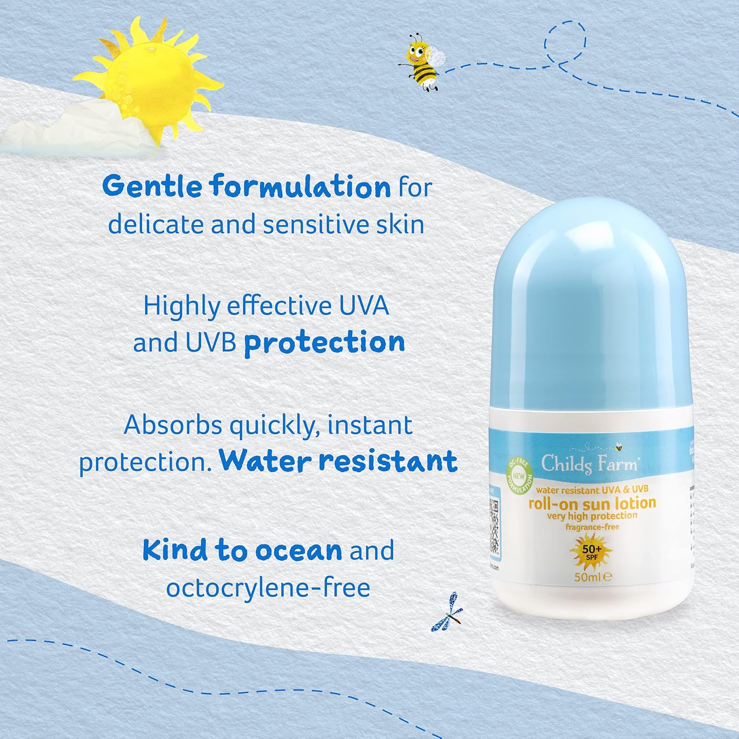 Childs Farm Roll On Sun Lotion 50 Plus SPF 50ml