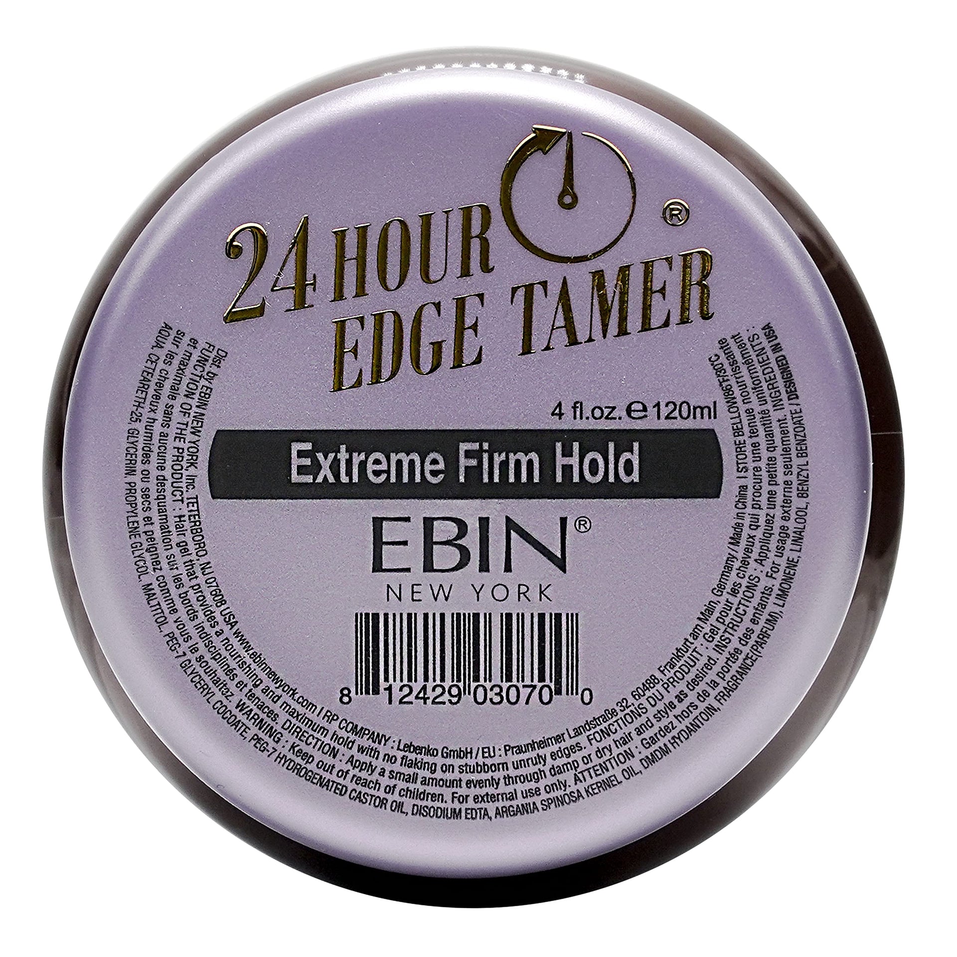 EBIN 24 Hour Argan Oil Extreme Firm Hold Edge Tamer 80ml , 120ml / 250ml