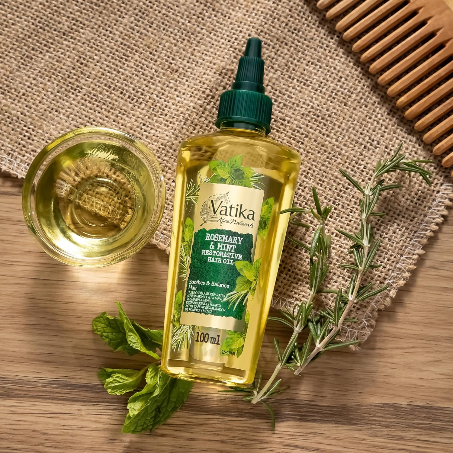 Dabur Vatika Afro Naturals Rosemary And Mint Restorative Hair Oil 100ml