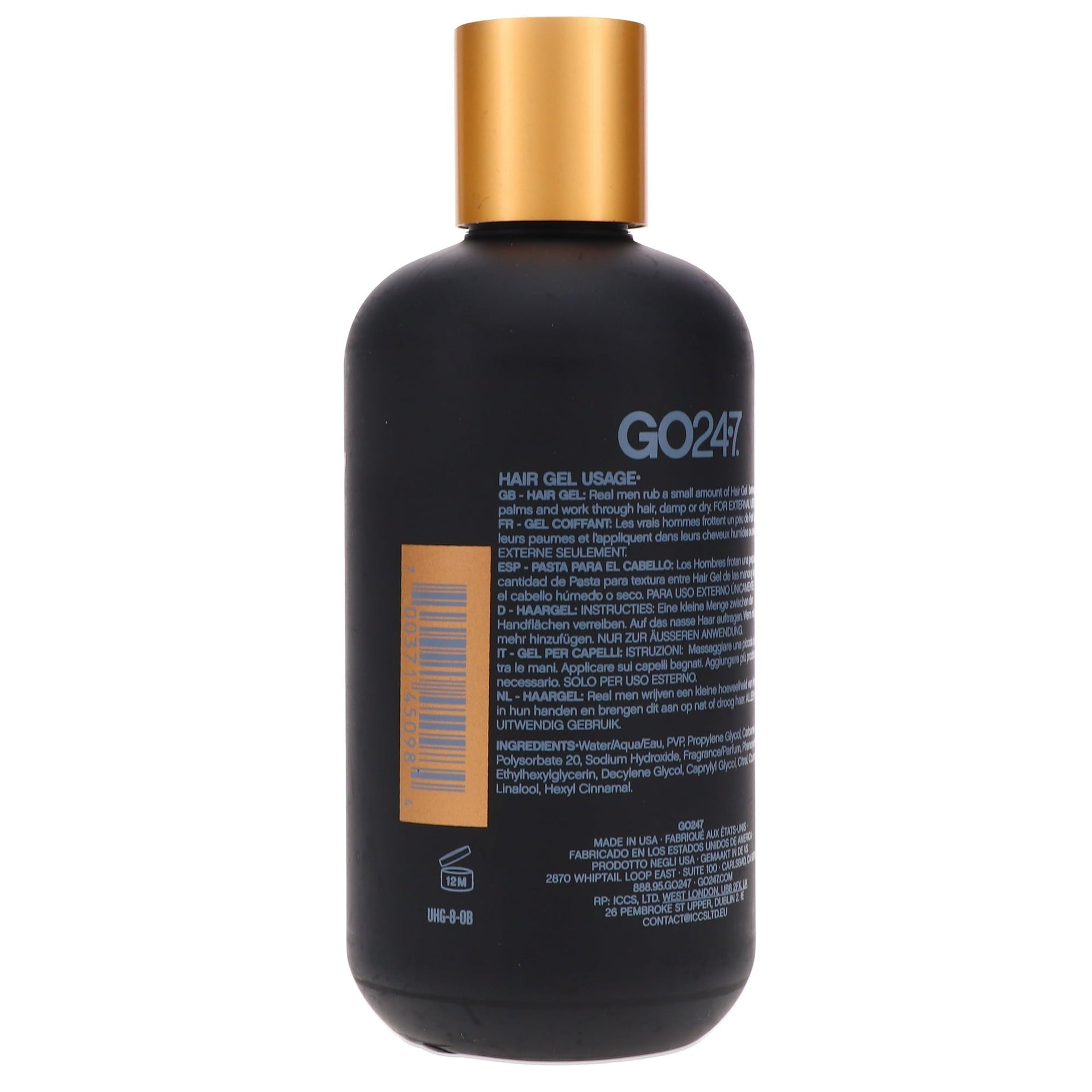 GO247 Real Men Styling Hair Gel 236ml