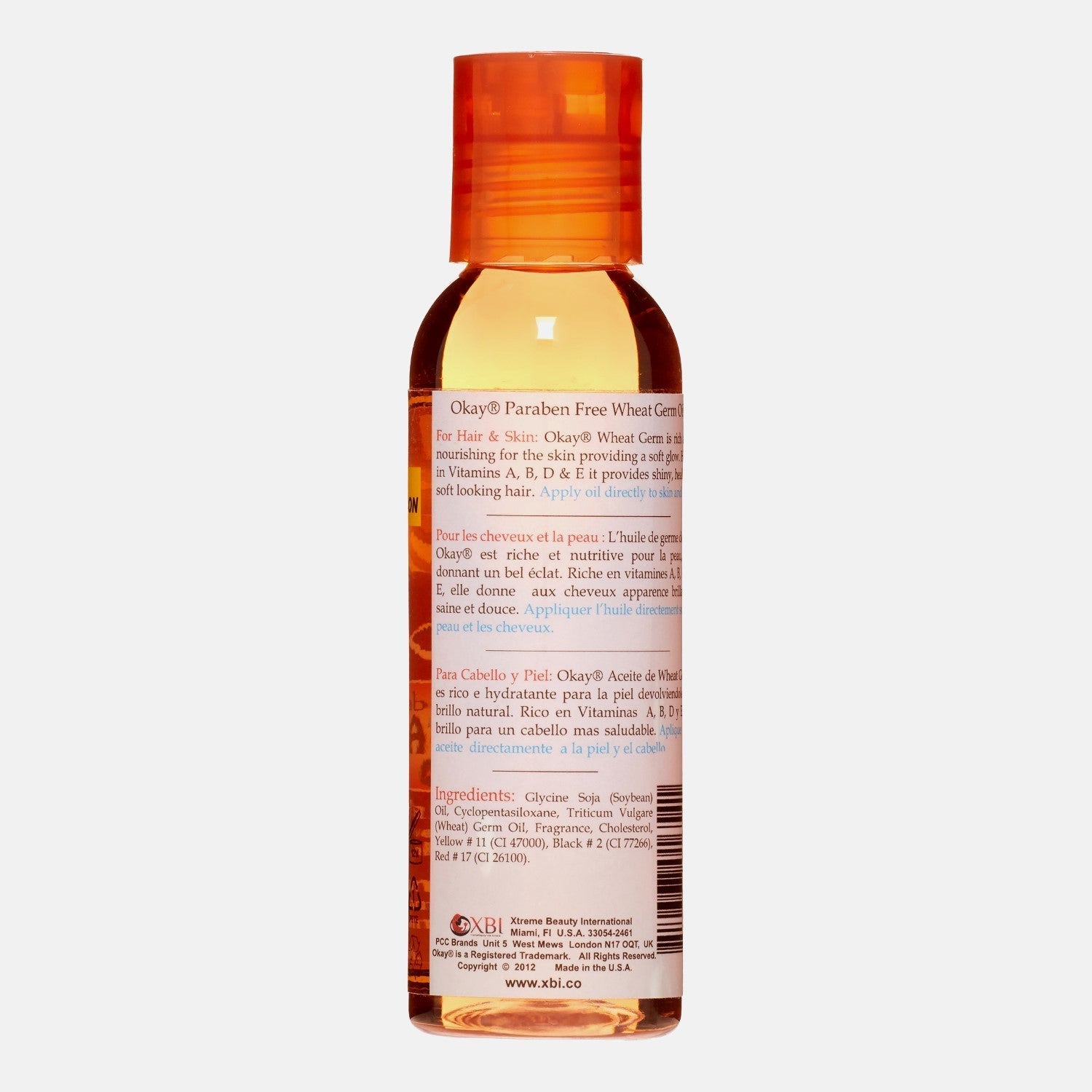 OKAY Paraben Free Wheat Germ Oil For Hair And Skin 59ml