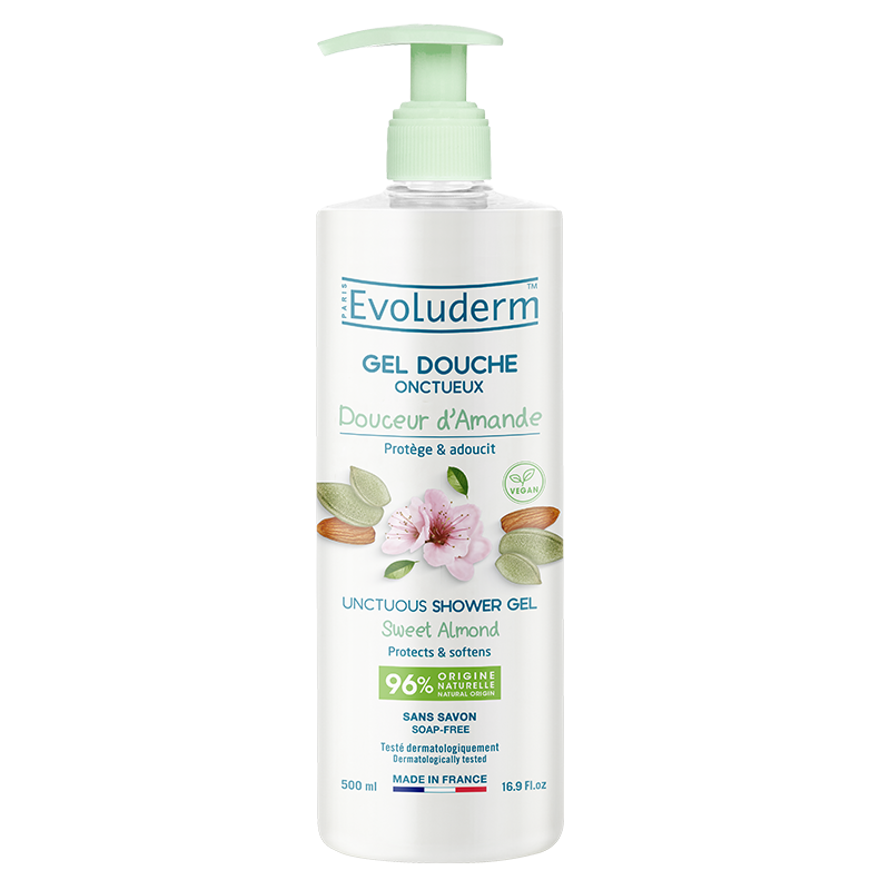 Evoluderm Almond Unctuous Shower Gel 100ml / 500ml / 1000ml