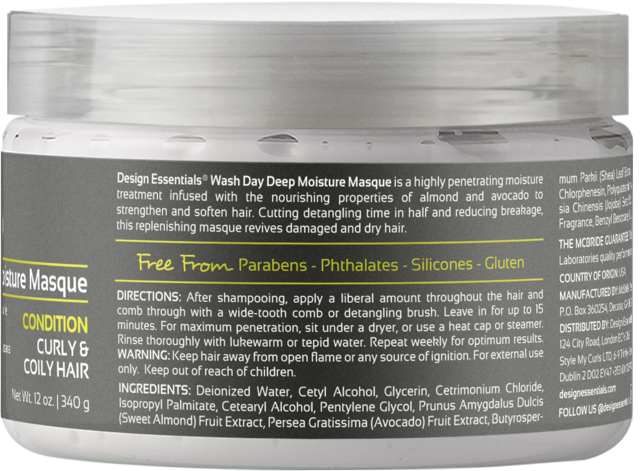 Design Essentials Almond And Avocado Wash Day Deep Moisture Masque 340g