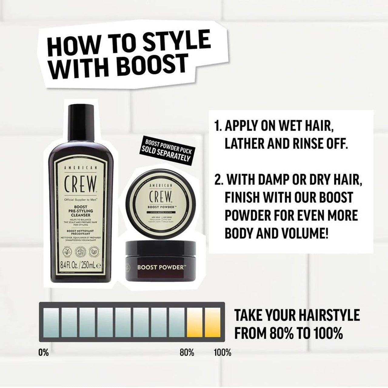 American Crew Boost Pre Styling Cleanser 250ml