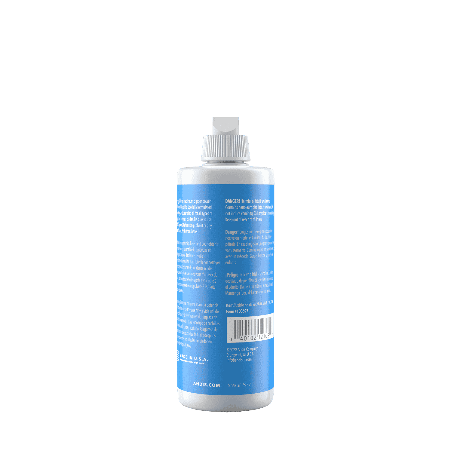ANDIS CLIPPER OIL FOR PROFESSIONAL CLIPPERS / TRIMMERS 118 ml