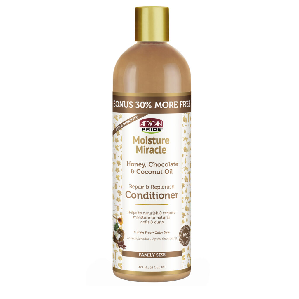 African Pride Moisture Miracle Honey Chocolate And Coconut Oil Conditioner 475ml - Afro Hair Boutique