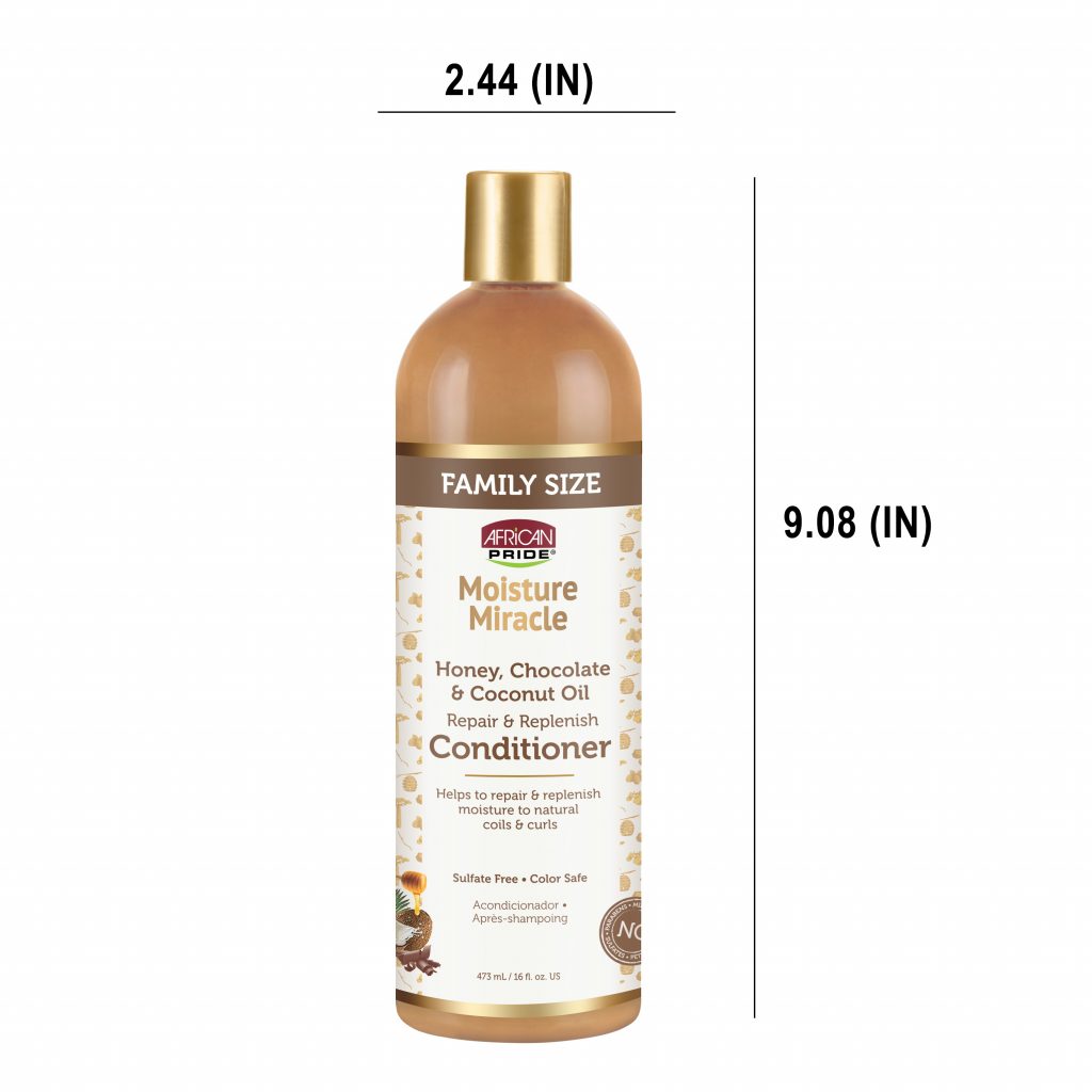 African Pride Moisture Miracle Honey Chocolate And Coconut Oil Conditioner 475ml - Afro Hair Boutique
