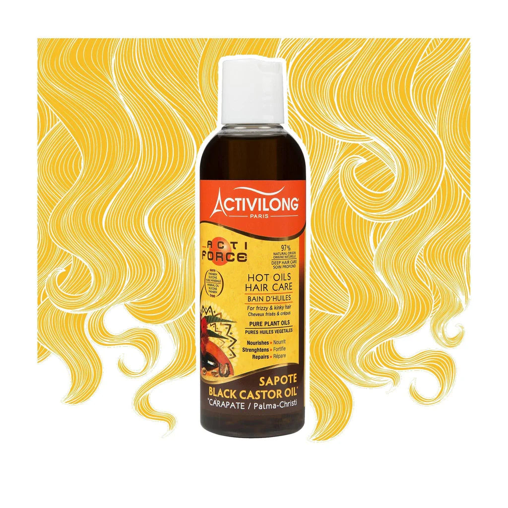 Activilong Acti Force Sapote Black Castor Oil Hot Oils 200ml - Afro Hair Boutique