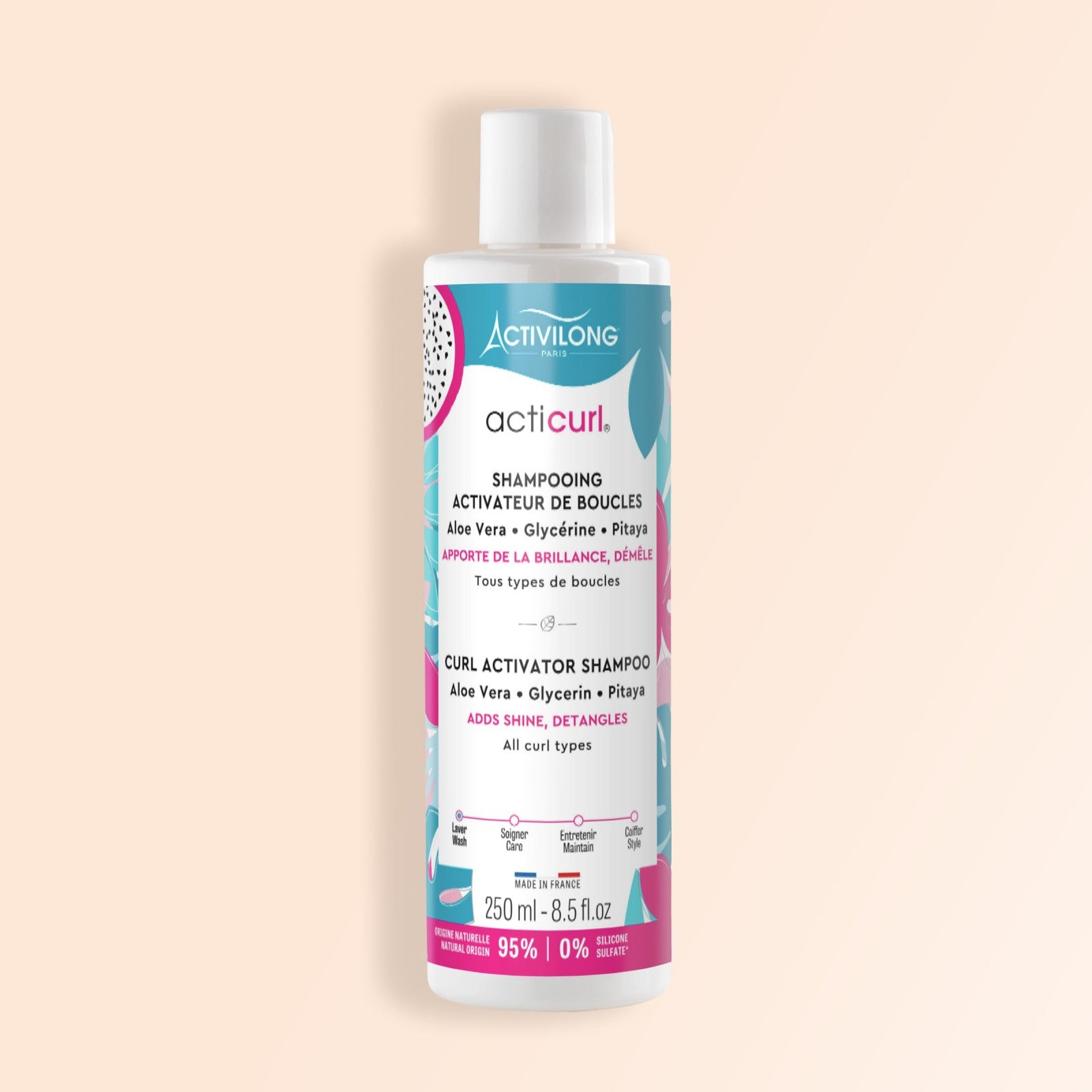 Activilong Acticurl Hydra Curl Activator Shampoo Adds Shines Detangles 250ml - Afro Hair Boutique