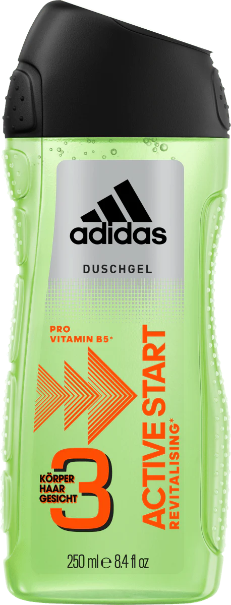 Adidas 3 Active Start Revitalising Shower Gel 250ml