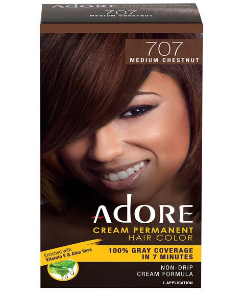 Creative Image Cream Permanent Hair Color 707 Medium Chestnut