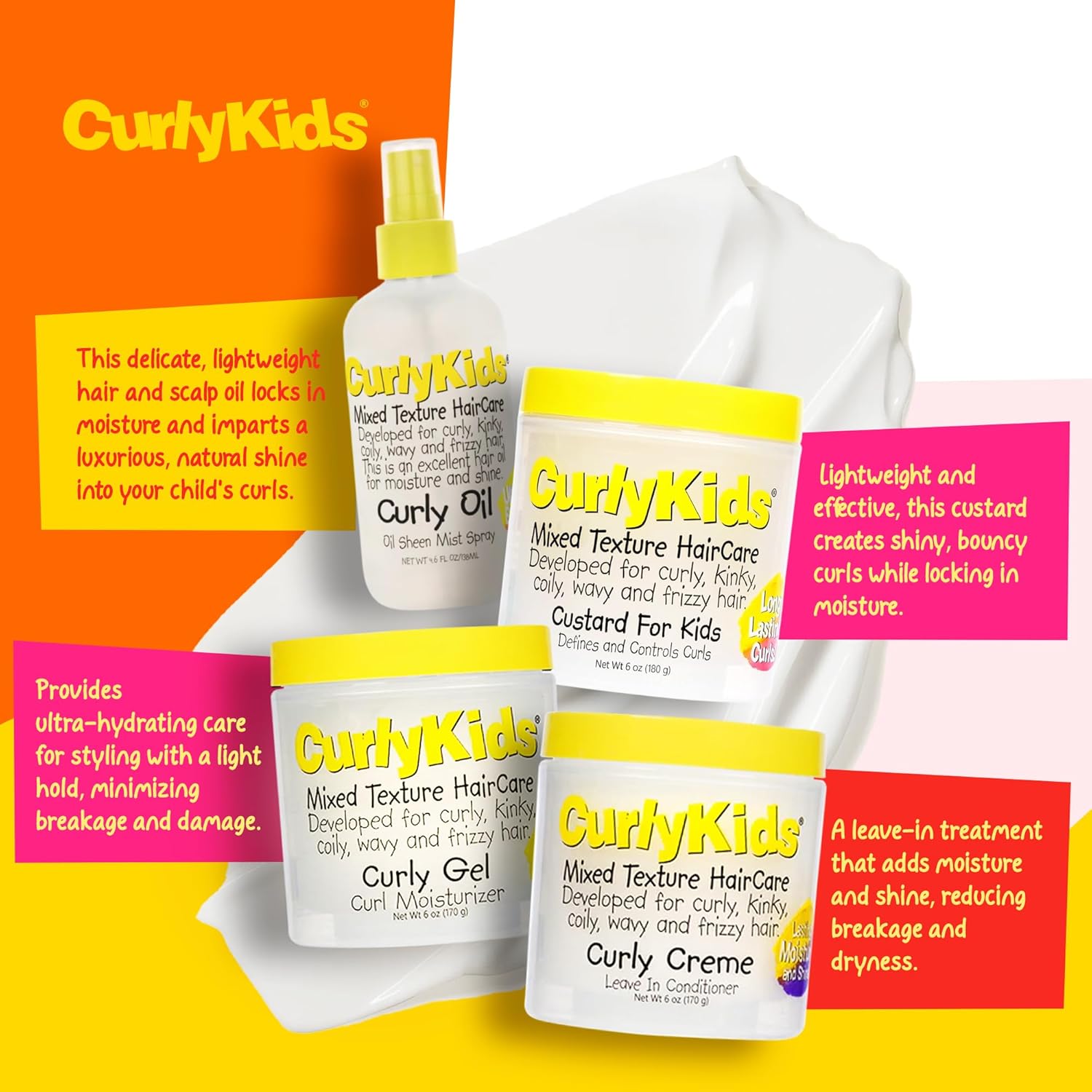 Advance Beauty Care Curly Kids Custard Bundle