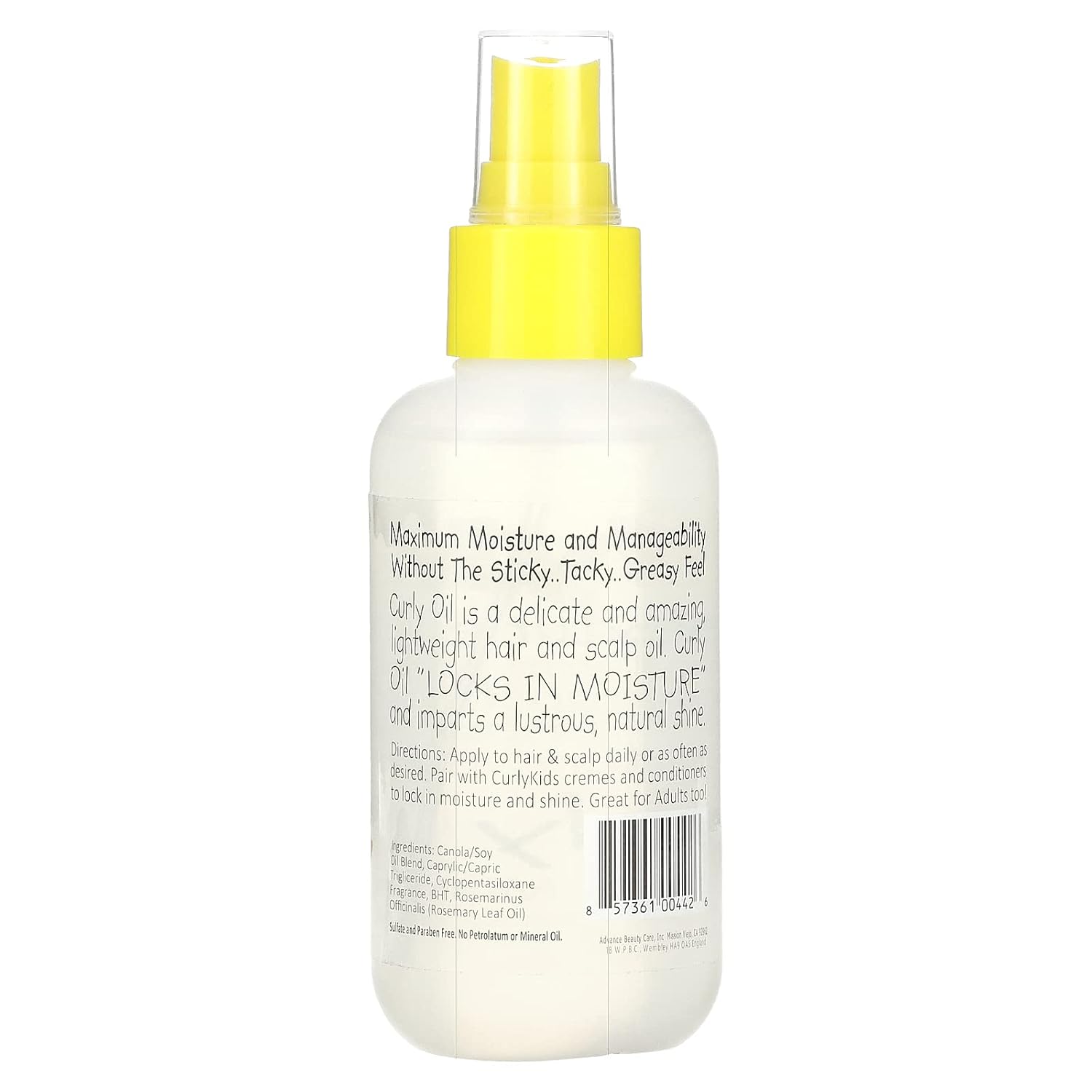 Advance Beauty Care Curly Kids Mixed Texture Curly Oil Sheen Mist Spray 138ml