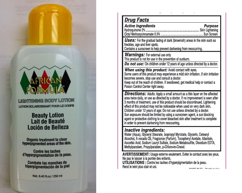 African Formula Skin Tone Beauty Lotion 250ml