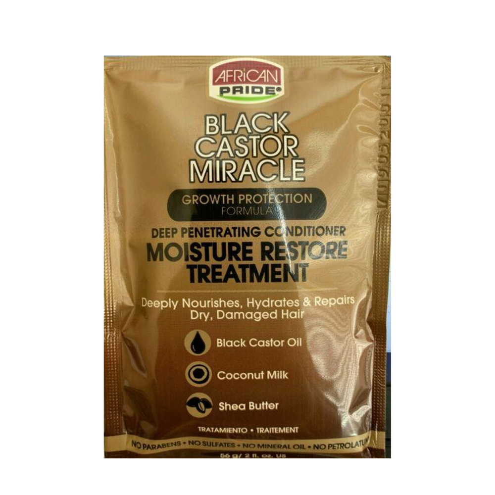 African Pride Black Castor Growth Protection Moisture Restore Treatment 56g - Afro Hair Boutique
