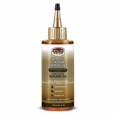 African Pride Black Castor Miracle Hair And Scalp Sealing Oil 177ml