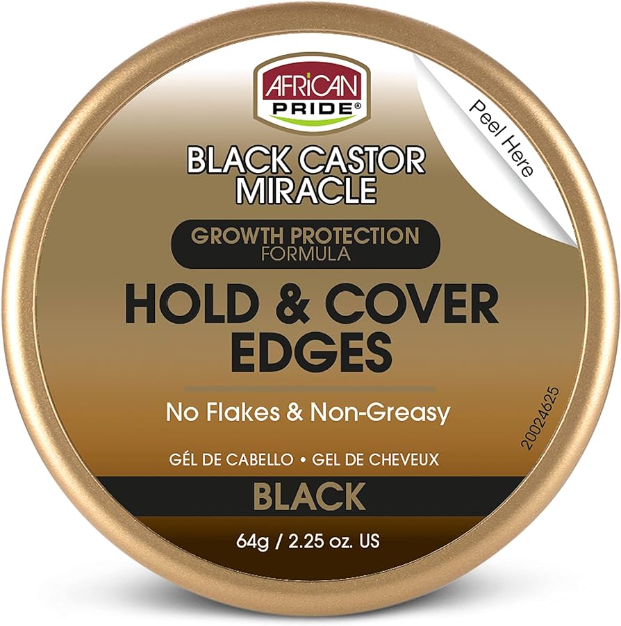African Pride Black Castor Miracle Hold And Cover Edges Growth Protection 64g - Afro Hair Boutique