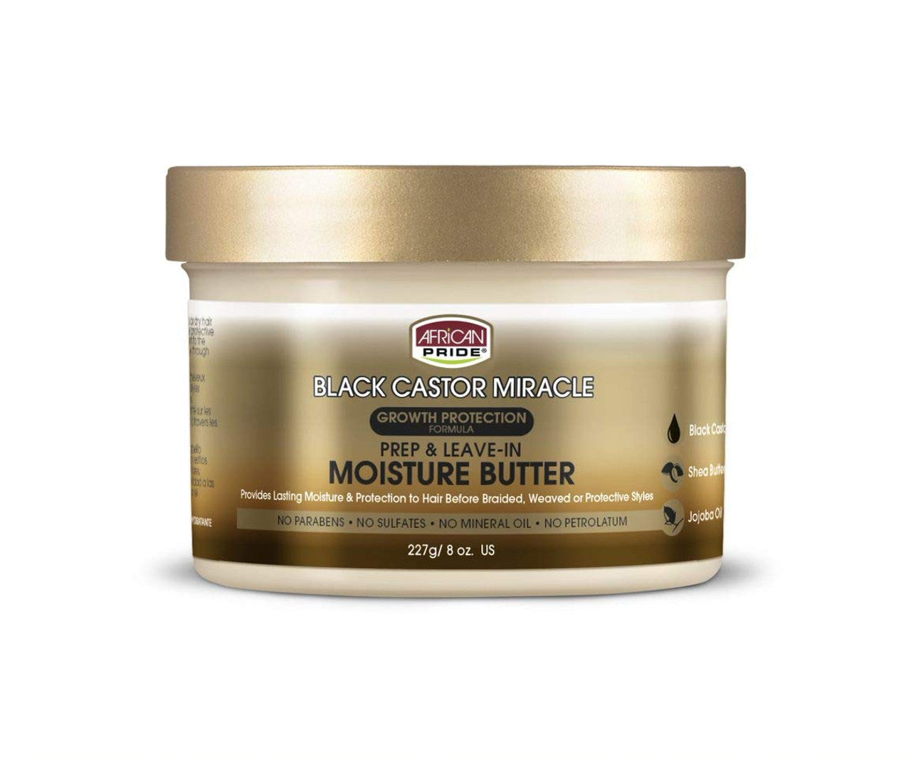 African Pride Black Castor Miracle Prep And Leave In Moisture Butter 227g - Afro Hair Boutique