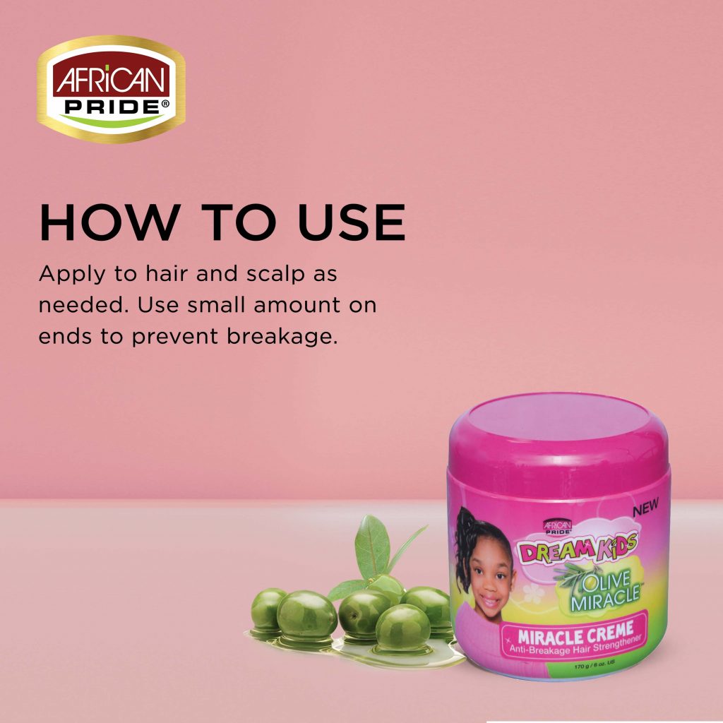 African Pride Dream Kids Olive Miracle Anti Breakage Hair Miracle Cream 170g - Afro Hair Boutique