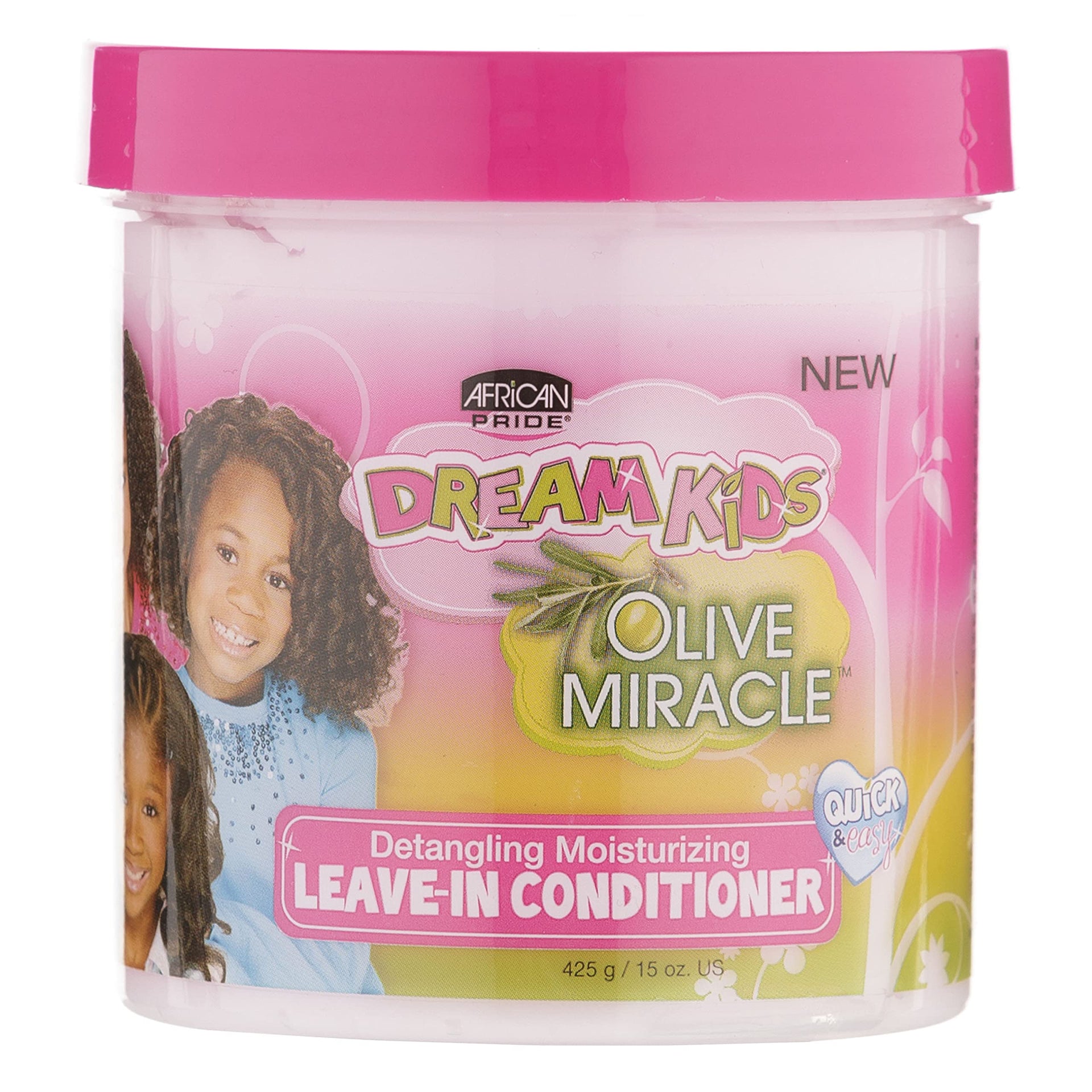 African Pride Dream Kids Olive Miracle Detangling Leave In Conditioner 425g - Afro Hair Boutique