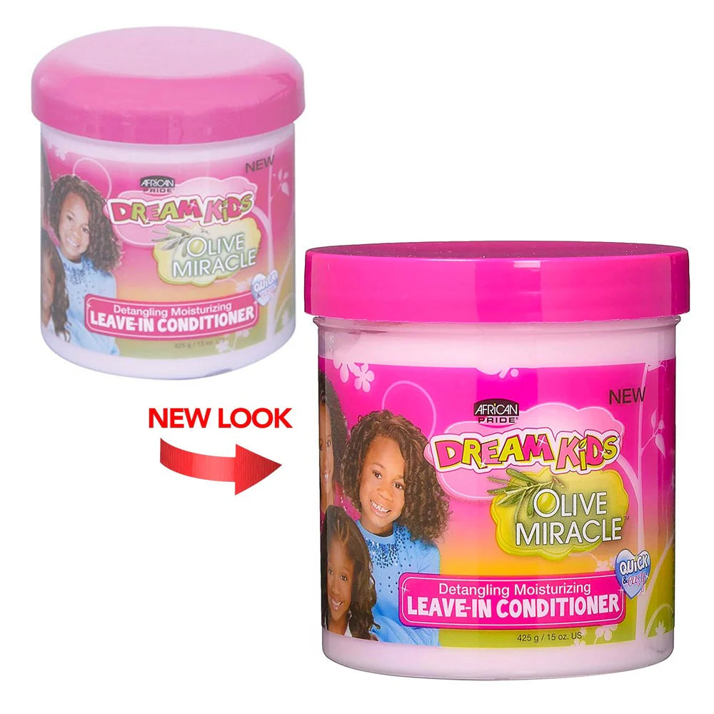 African Pride Dream Kids Olive Miracle Detangling Leave In Conditioner 425g - Afro Hair Boutique