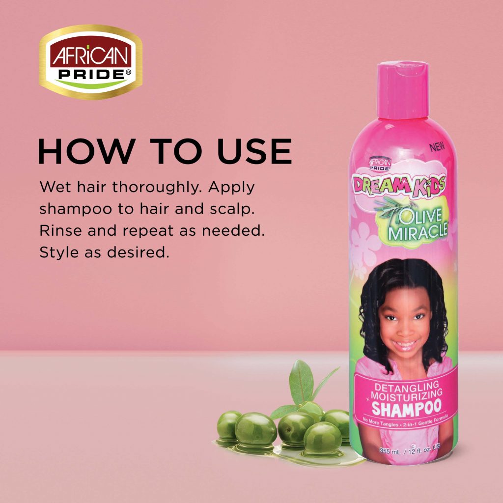 African Pride Dream Kids Olive Miracle Detangling Moisturizing Shampoo 355ml - Afro Hair Boutique