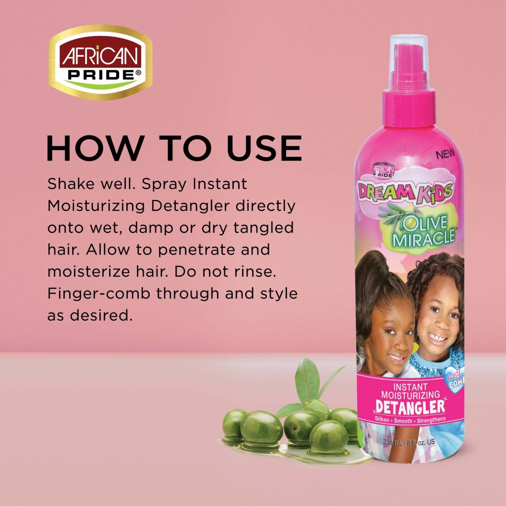 African Pride Dream Kids Olive Miracle Instant Moisturizing Detangler 236ml - Afro Hair Boutique