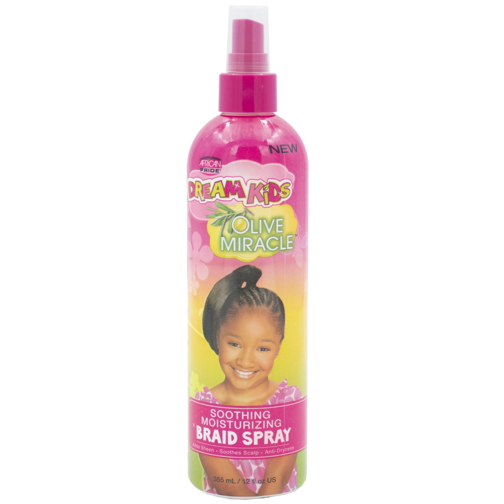 African Pride Dream Kids Olive Miracle Soothing Moisturizing Braid Spray 355ml - Afro Hair Boutique