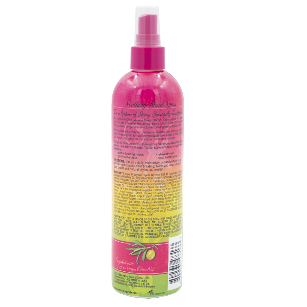 African Pride Dream Kids Olive Miracle Soothing Moisturizing Braid Spray 355ml - Afro Hair Boutique
