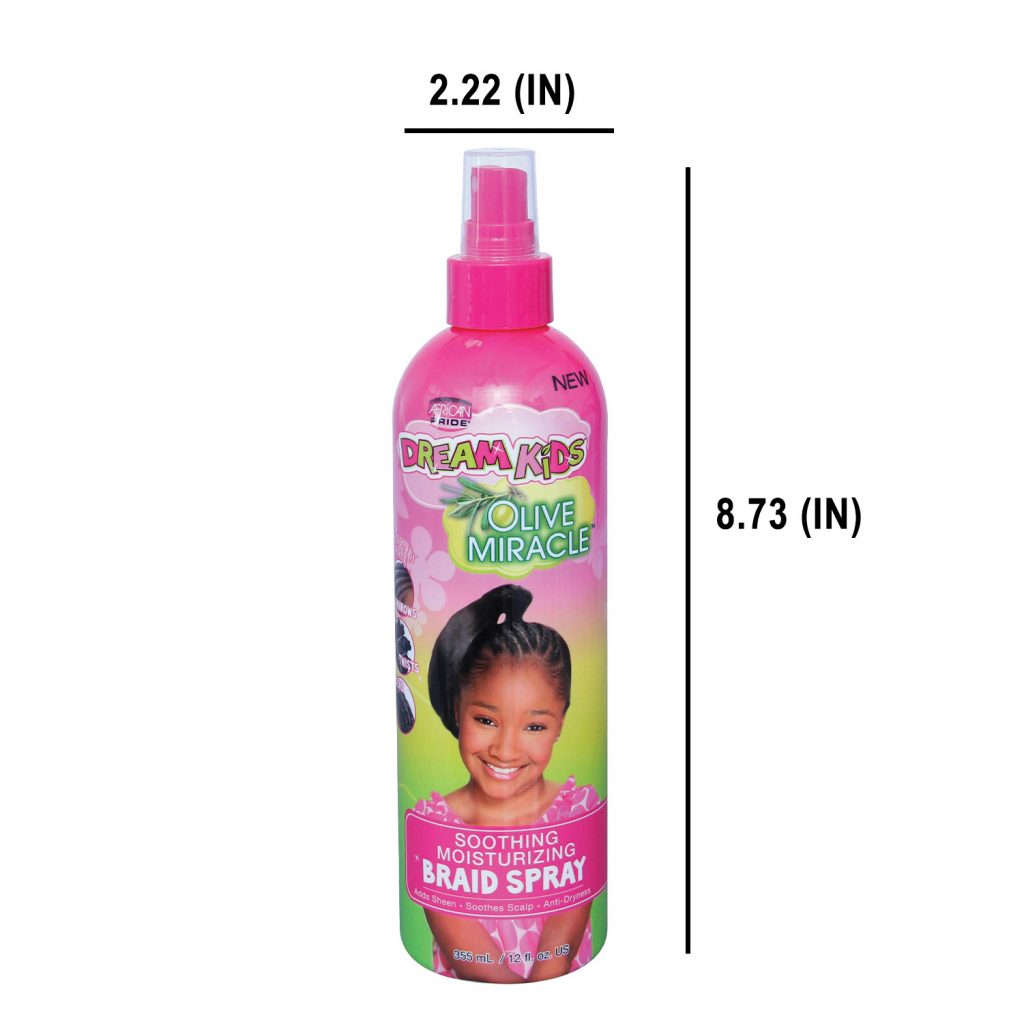 African Pride Dream Kids Olive Miracle Soothing Moisturizing Braid Spray 355ml - Afro Hair Boutique