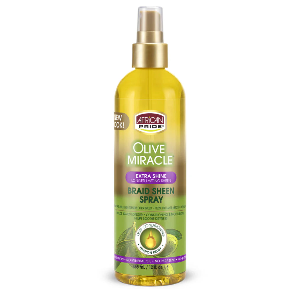African Pride Extra Shine Braid Sheen Spray 355ml - Afro Hair Boutique
