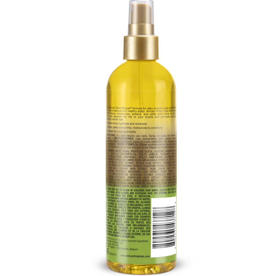 African Pride Extra Shine Braid Sheen Spray 355ml - Afro Hair Boutique
