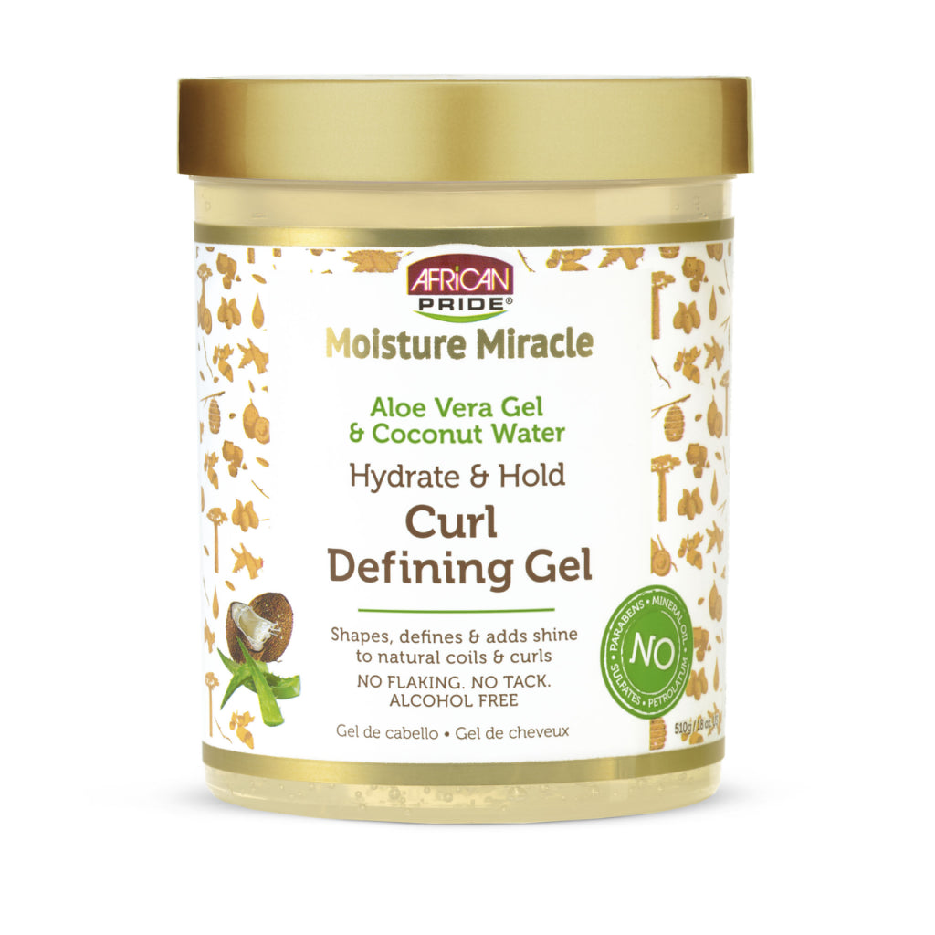 African Pride Moisture Miracle Aloe And Coconut Water Curl Defining Gel 510g - Afro Hair Boutique
