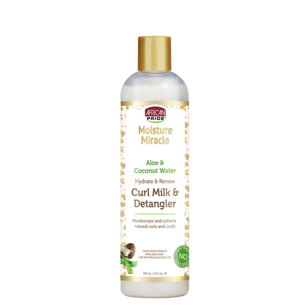 African Pride Moisture Miracle Aloe & Coconut Water Curl Milk & Detangler 354ml - Afro Hair Boutique