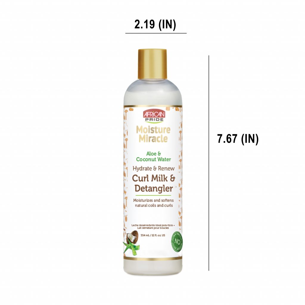 African Pride Moisture Miracle Aloe & Coconut Water Curl Milk & Detangler 354ml - Afro Hair Boutique