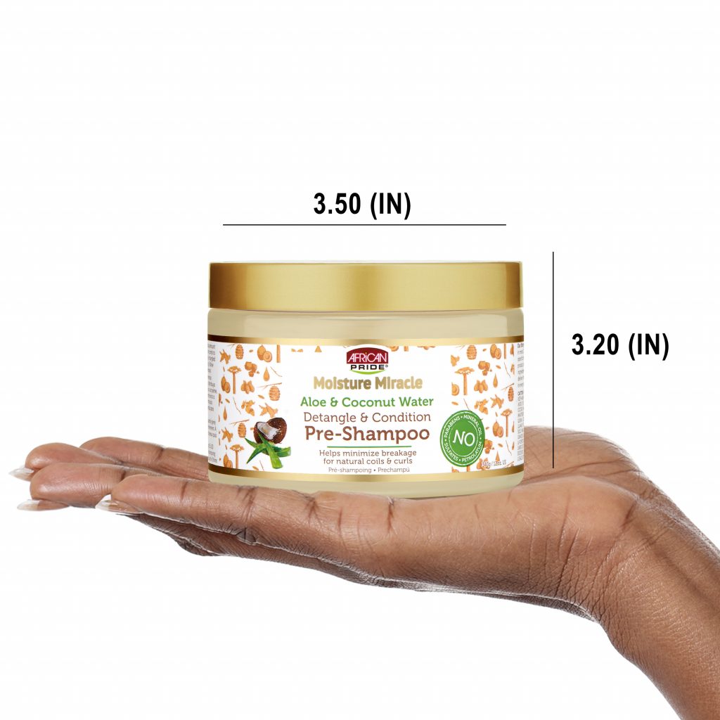 African Pride Moisture Miracle Aloe Coconut Water Pre Shampoo 340g - Afro Hair Boutique