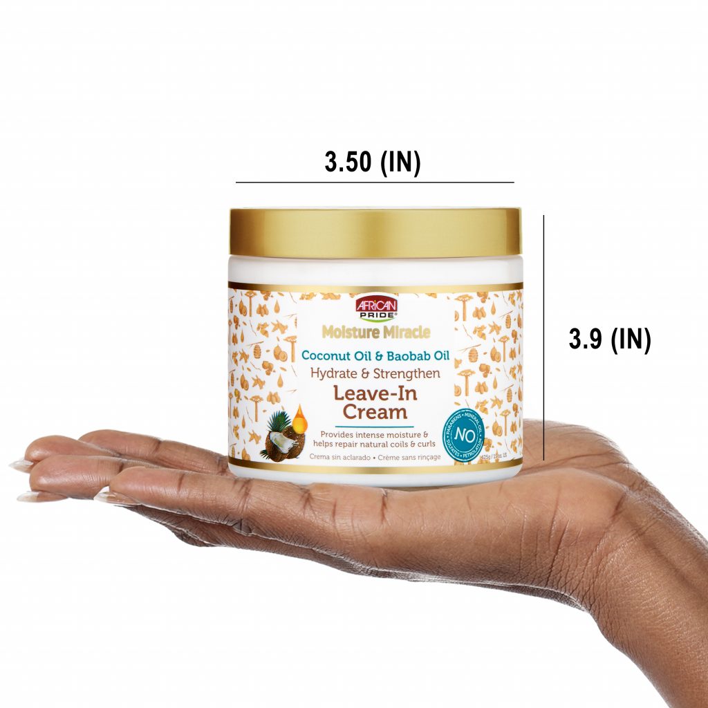 African Pride Moisture Miracle Coconut Oil And Boabab Oil Leave In Cream 425g - Afro Hair Boutique