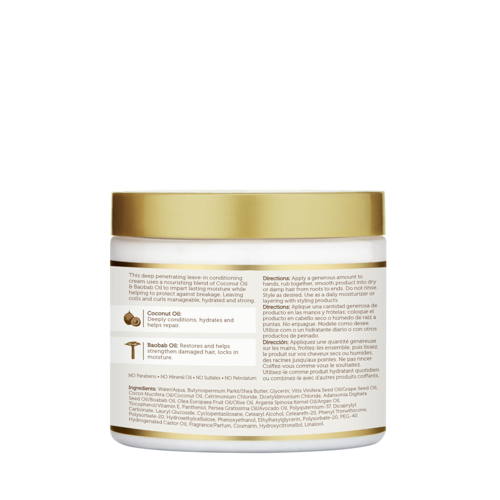 African Pride Moisture Miracle Coconut Oil And Boabab Oil Leave In Cream 425g - Afro Hair Boutique