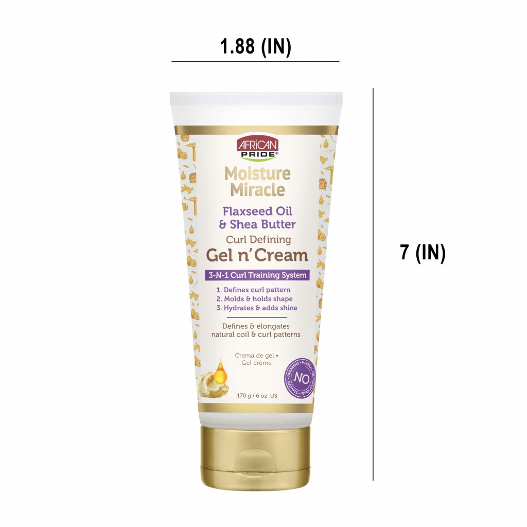 African Pride Moisture Miracle Flaxseed Oil And Shea Butter Gel N Cream 170g - Afro Hair Boutique