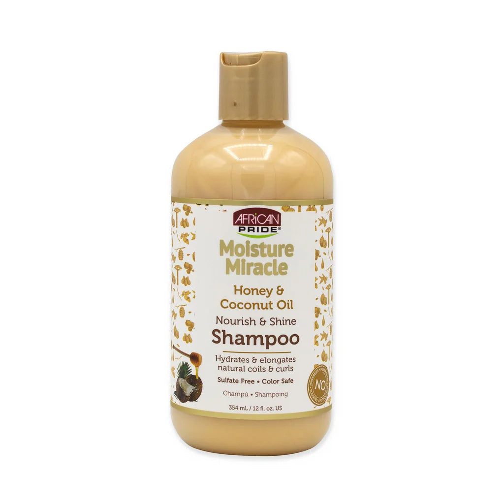 African Pride Moisture Miracle Honey And Coconut Oil Shampoo 354ml / 473ml - Afro Hair Boutique