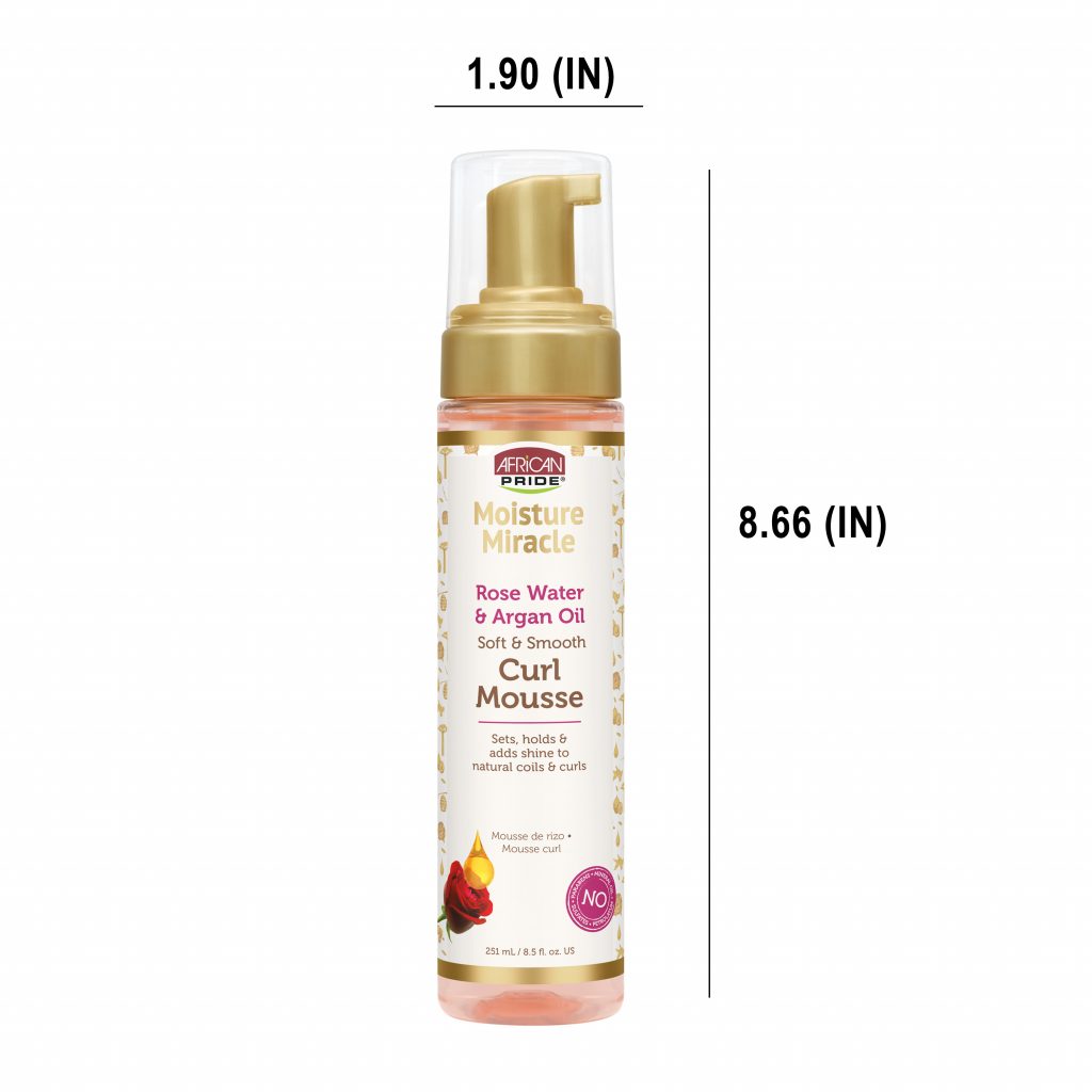 African Pride Moisture Miracle Rose Water And Argan Oil Curl Mousse 251ml - Afro Hair Boutique