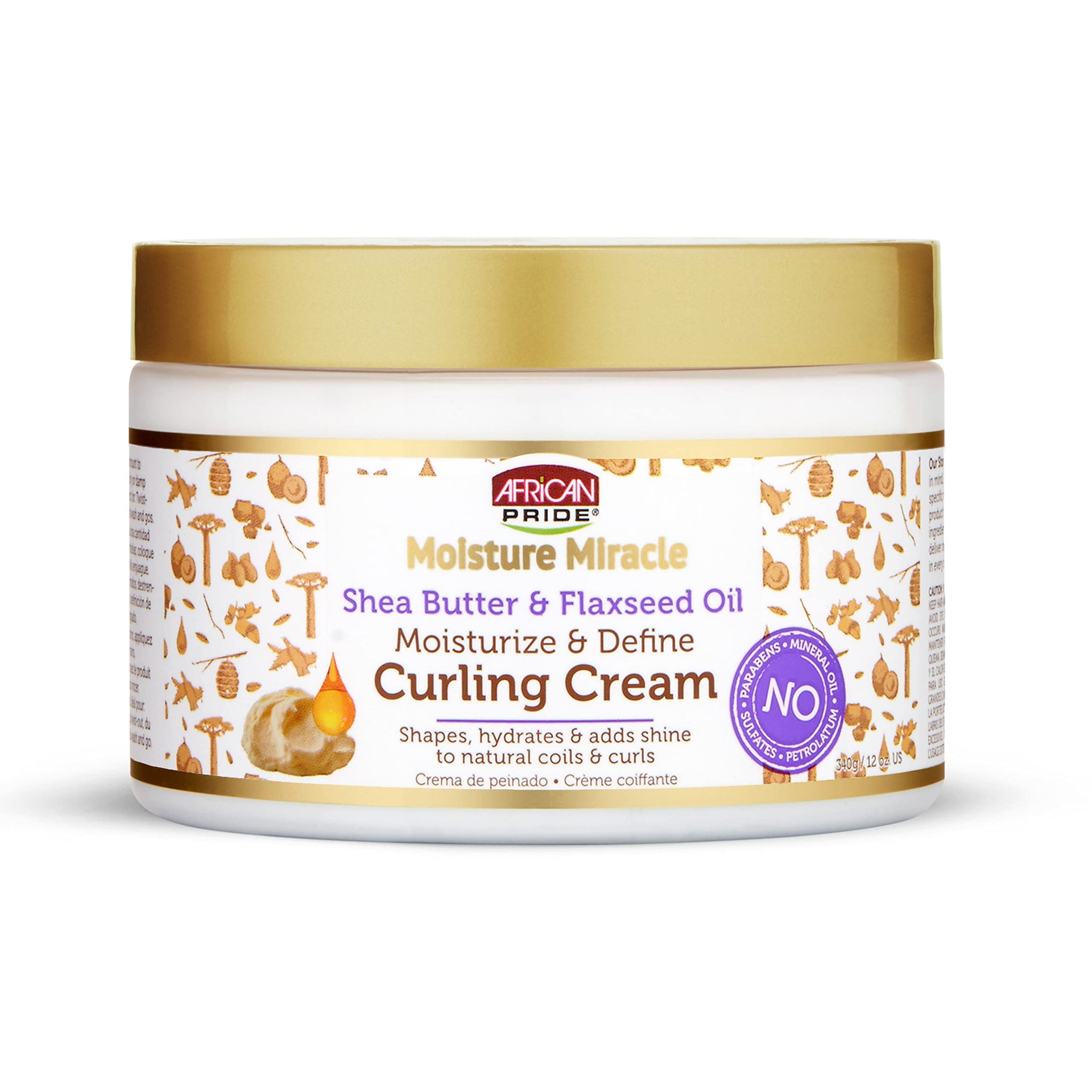 African Pride Moisture Miracle Shea Butter And Flaxseed Oil Curling Cream 340g - Afro Hair Boutique