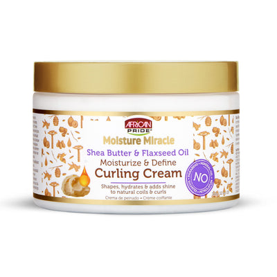 African Pride Moisture Miracle Shea Butter And Flaxseed Oil Curling Cream 340g
