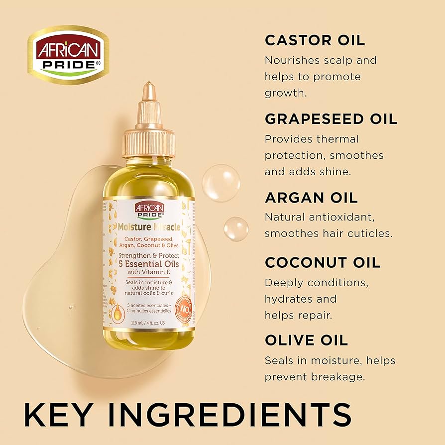 African Pride Moisture Miracle Strengthen & Protect 5 Essential Oils 115ml - Afro Hair Boutique