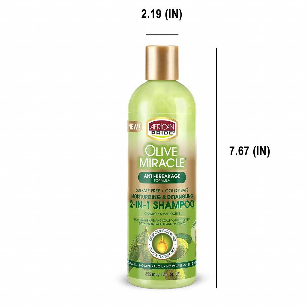 African Pride Olive Miracle AntiBreakage 2In1 Moisturizing & Detangling Shampoo - Afro Hair Boutique