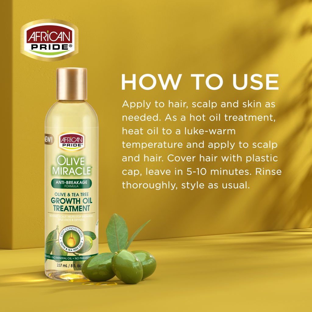 African Pride Olive Miracle Anti-Breakage Growth Oil Treatment 237ml - Afro Hair Boutique