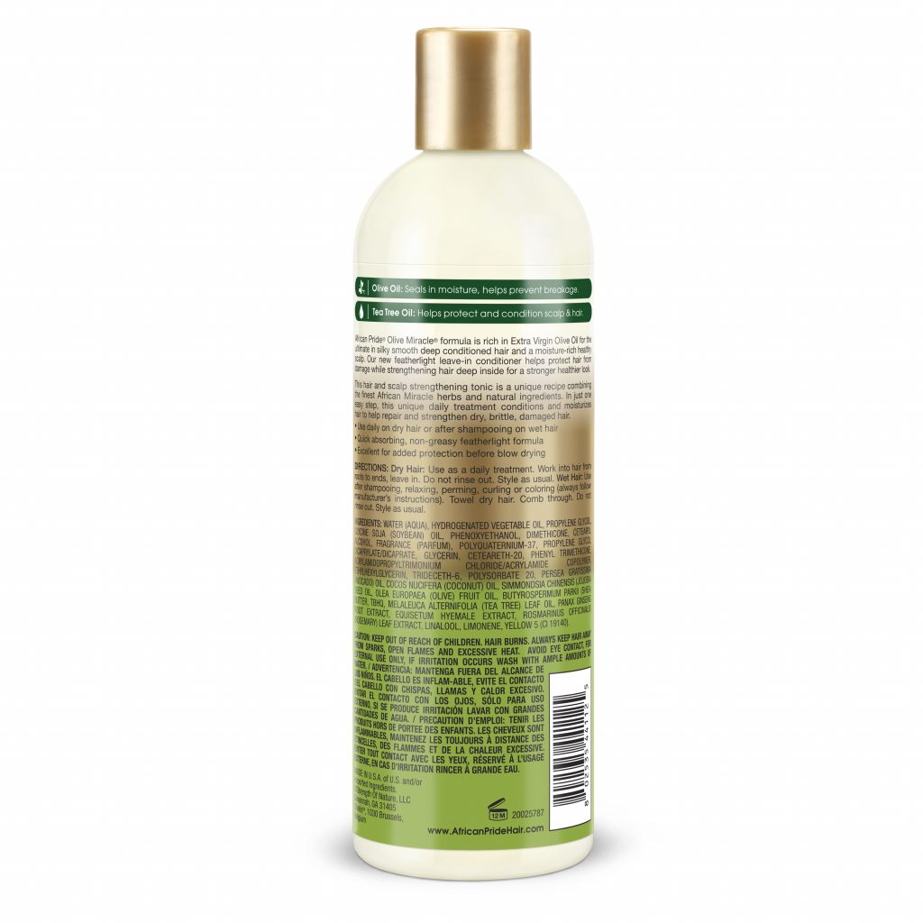 African Pride Olive Miracle Anti-Breakage Hair & Scalp Leave in Conditioner 12Oz - Afro Hair Boutique